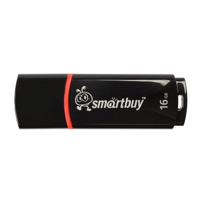 Флеш-память Smartbuy Crown, 16Gb, USB 2.0, чер, SB16GBCRW-K, 445906