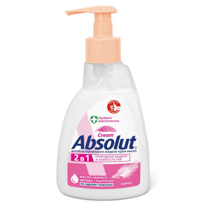 Мыло жидкое ABSOLUT CLASSIC 250мл Антибактериальное Нежное, 363576