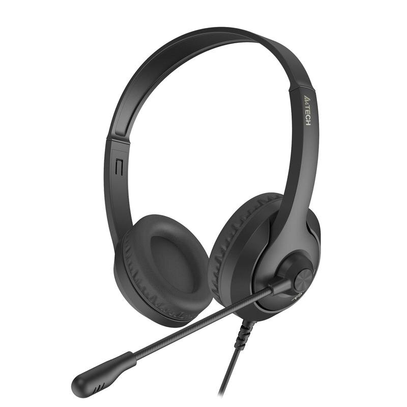 Гарнитура A4Tech Fstyler (FH100U (STONE BLACK)) черный 2м накладные USB, 1729850