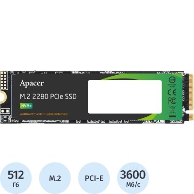 SSD накопитель Apacer SSD AS2280Q4L 512Gb M.2 PCUe4x4 (AP512GAS2280Q4L-1), 2301129