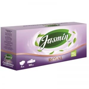 Салфетки косметические Jasmin 3-сл. 100шт./уп.белые, 601053