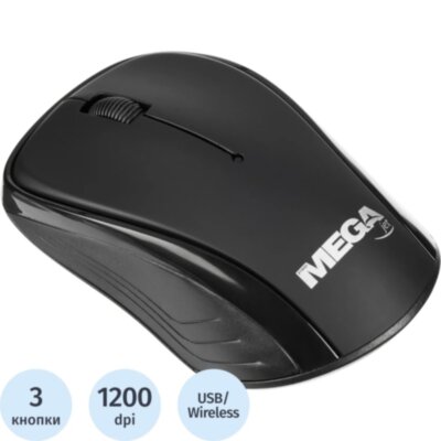 Мышь компьютерная ProMega jet WM007 USB WLS RT/2 ААА/dpi 1200/3 кн/черный, 1948972
