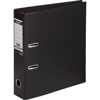 Папка-регистратор Strong Line 70мм, черный, ПБП2, карм.кор, 4936