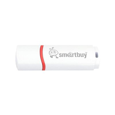 Флеш-память Smartbuy Crown, 64Gb, USB 2.0, бел, SB64GBCRW-W, 896123