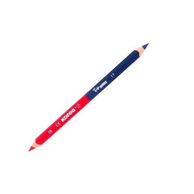 Карандаши цветные 2цв 3-гран,двустор Kores JUMBO 94851, 1024979