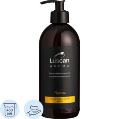 Крем-мыло жидкое парфюмированное Luscan Nerosa 450 мл c дозатором, 2290571