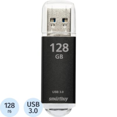 Флеш-память Smartbuy UFD 3.0/3.1 128GB V-Cut Black (SB128GBVC-K3), 2020599