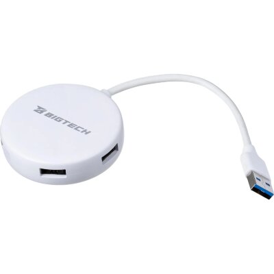 Разветвитель USB HS003 USB3.0x4/белый, 1853673