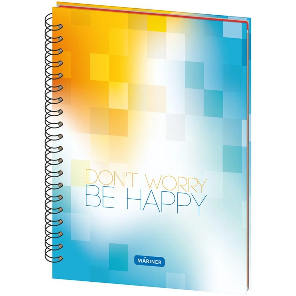 Бизнес-тетрадь Be Happy А4, 120л, 200х274, 3 разд, клетка, 0002-04, 1608769