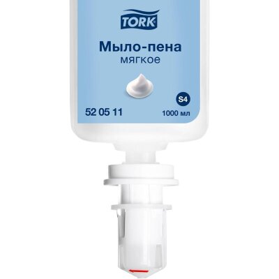 Картридж с жидким мылом Торк/Tellus S4 1л пен.мягк.прозр.520511 д/арт.33068, 1818550
