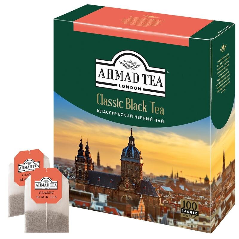 Чай Ahmad Tea классический черный, 100пак/уп., 1665-08, 870766