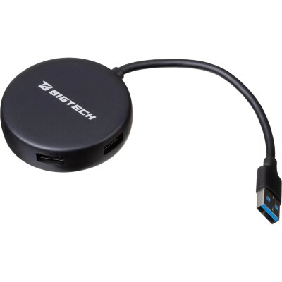 Разветвитель USB HS004 USB 3.0x4/черный, 1853674