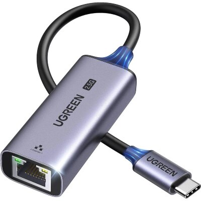 Сетевой адаптер UGREEN CM648 (25052) USB-C 3.1 to RJ45 2.5G серый, 2162588
