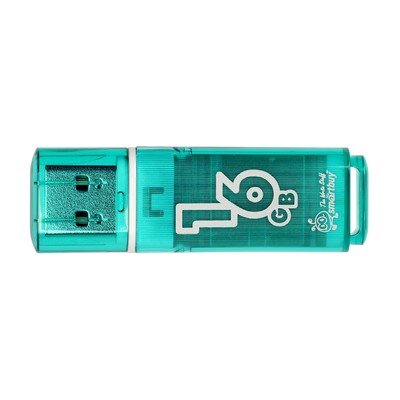 Флеш-память Smartbuy Glossy, 16Gb, USB 2.0, зел, SB16GBGS-G, 445924