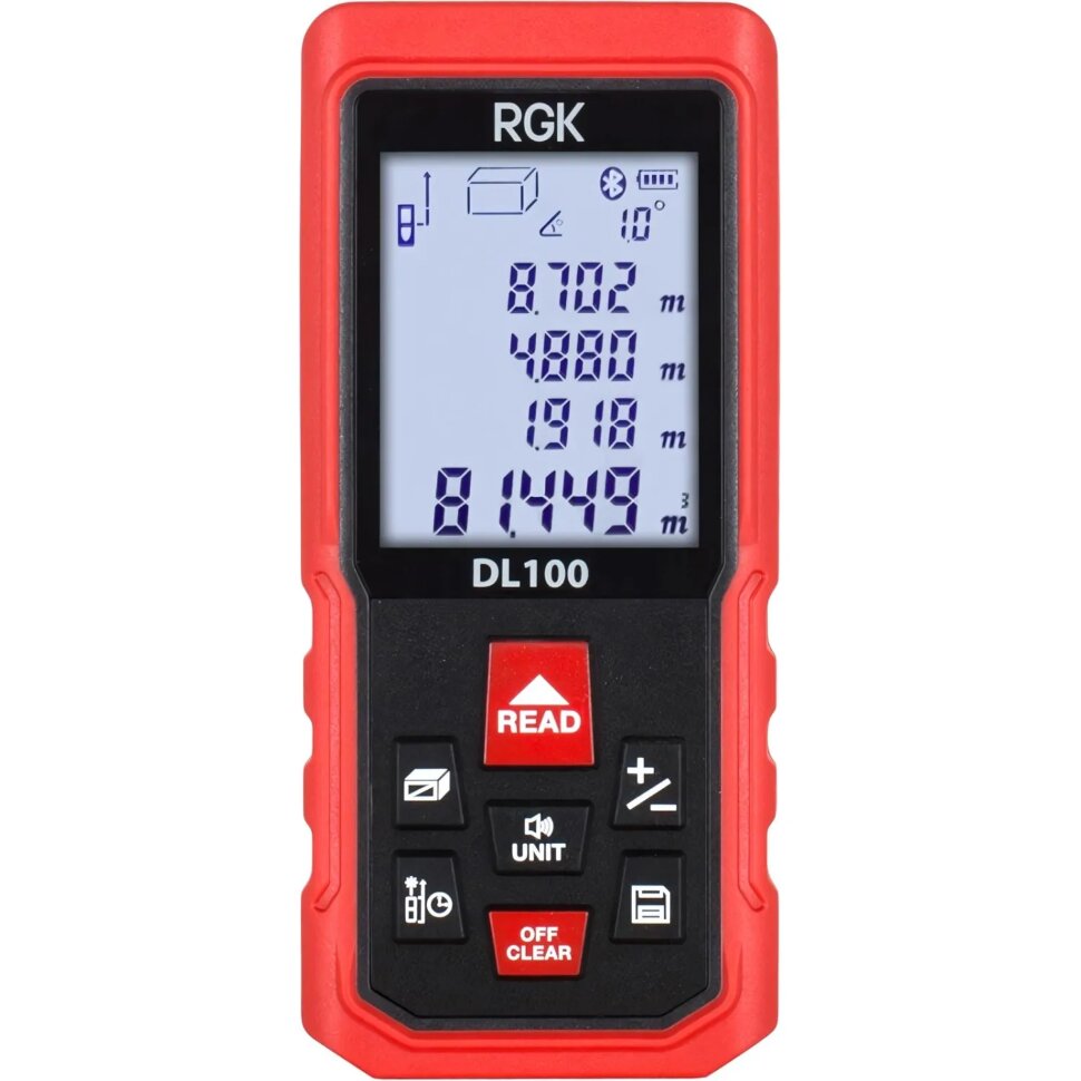 Дальномер лазерный с угломером RGK DL100, 1251793