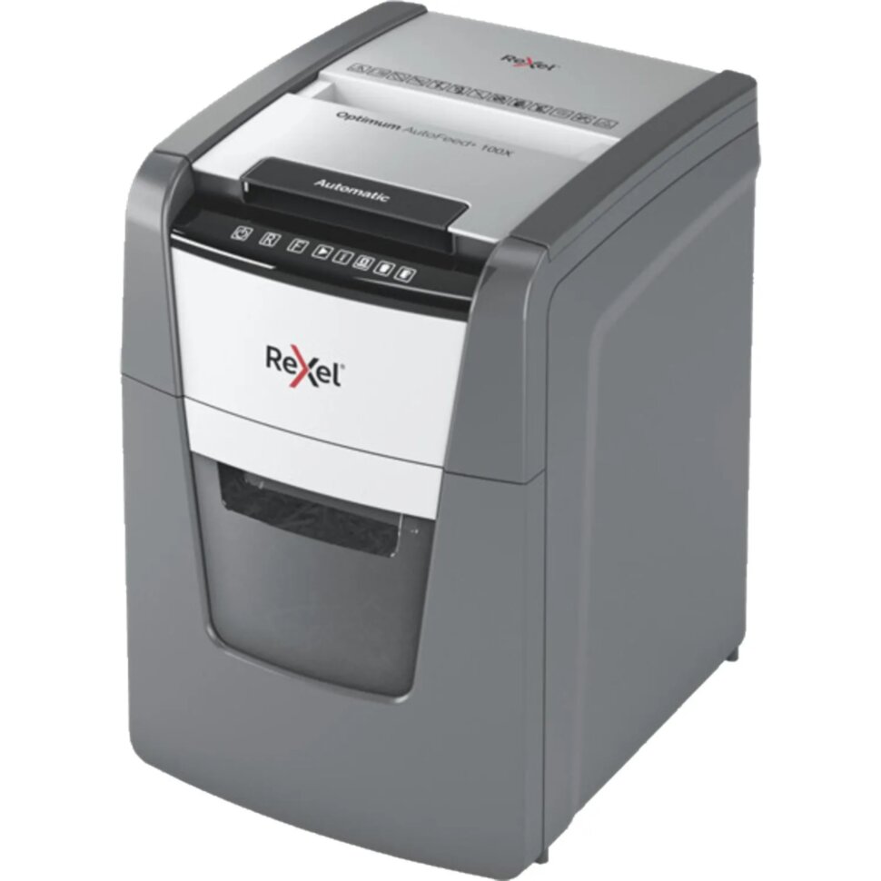 Шредер (уничтожитель) Rexel Optimum AutoFeed+ 100X EU, P-4/8лст/автоп/34л, 2375680
