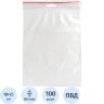 Пакет с замком (Zip Lock) с европодвесом 18 х 25 см, 60 мкм, 100 шт/уп, 1269623