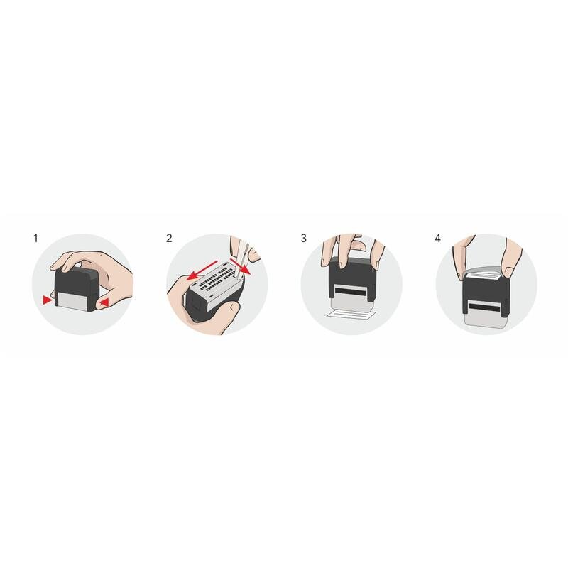 Штамп самонаборный NEW Printer С20-Set 4 стр.14х38мм 1 касса корпус черный, 1742603