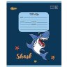 Тетрадь школьная А5 12л №1School Shark линия,скреп, ВД-лак, в асс, 1819872
