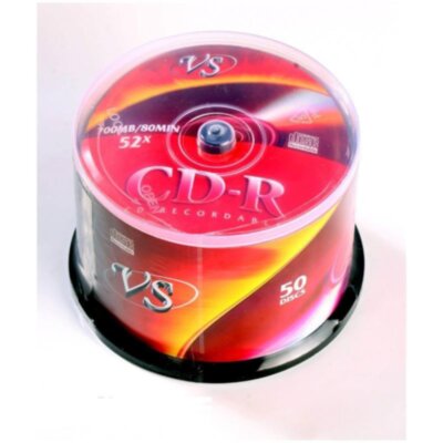 Носители информации CD-R, 52x, VS, Cake/50, VSCDRCB5001, 166390