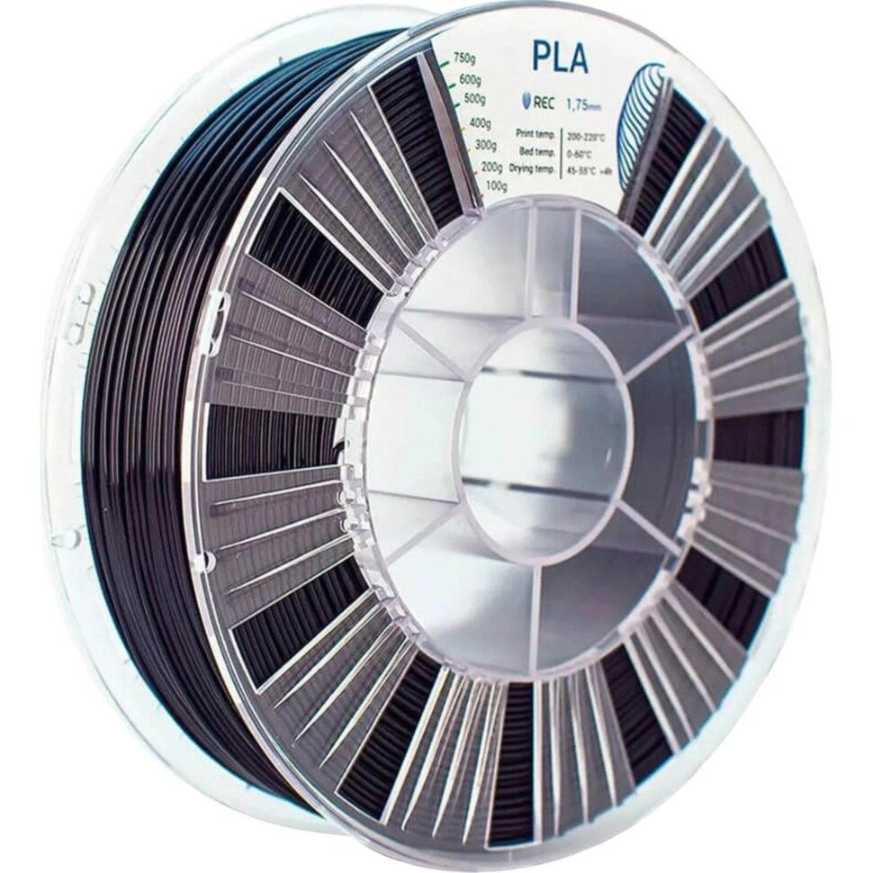 Пластик PLA REC 1.75мм черный, 1984906