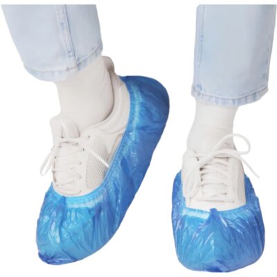 Бахилы п/э Elegreen Особопр.(с2.р),дв,син,ГППНД2-8/18/2р-С-С,6,2г,350пар/уп, 2303894