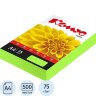 Бумага цветная Комус Color (зеленый неон) 75+-5гр, А4, 500 л, 1683293