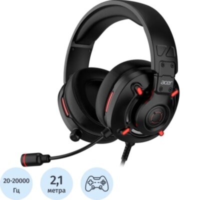 Наушники с микрофоном Acer Nitro OHW306 (ZL.HDSEE.00E)2.1м/черный, 2044499