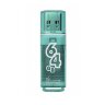 Флеш-память Smartbuy Glossy, 64Gb, USB 2.0, зел, SB64GBGS-G, 896129