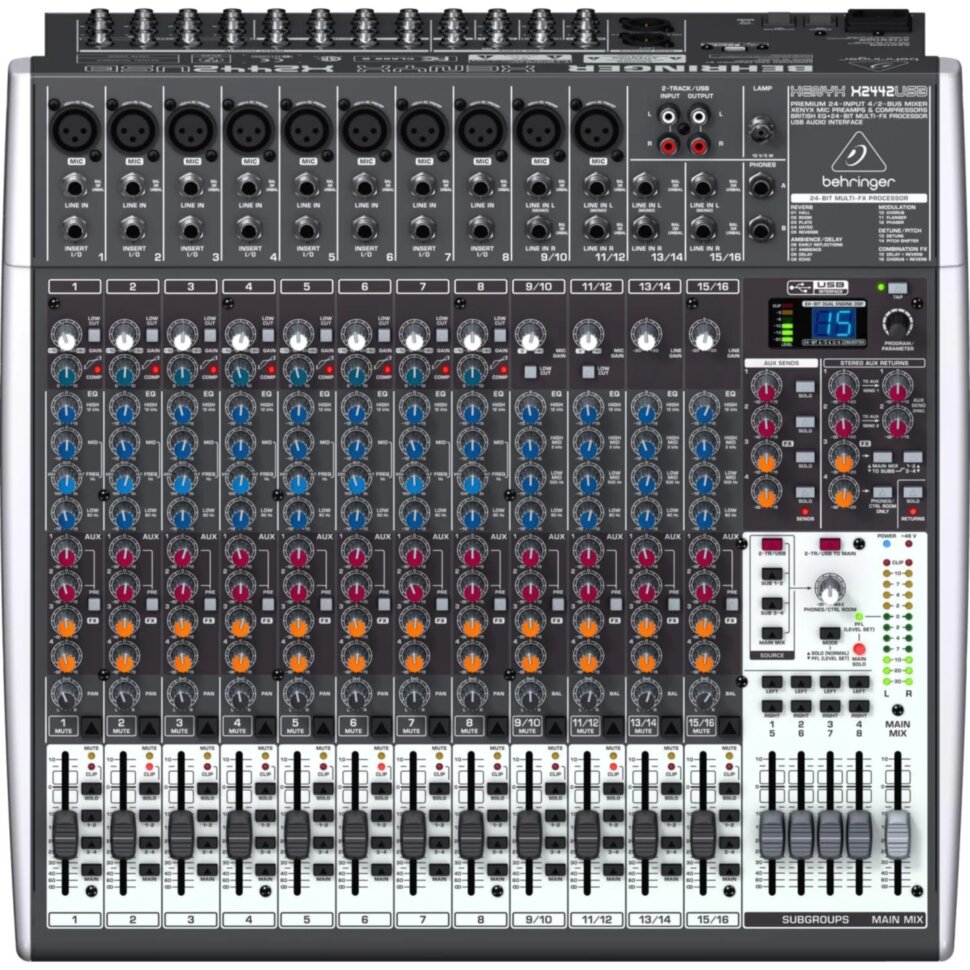 Микшерный пульт Behringer X2442USB, 16 каналов, 2560873