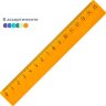 Линейка 15см пластик цвет прозр ассорти (крас,син,зел,оран), 1202374