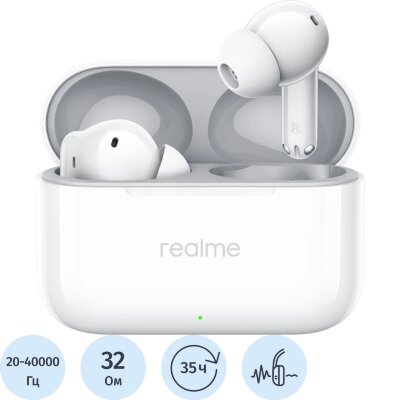 Наушники Realme Buds T200 Snowy White (Белый) Ru, 2357764