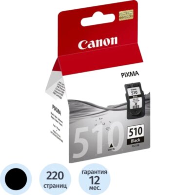 Картридж струйный Canon PG-510 (2970B007) чер для МР240/250/260/270/490/230, 134260