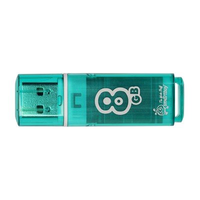 Флеш-память Smartbuy Glossy, 8Gb, USB 2.0, зел, SB8GBGS-G, 445921