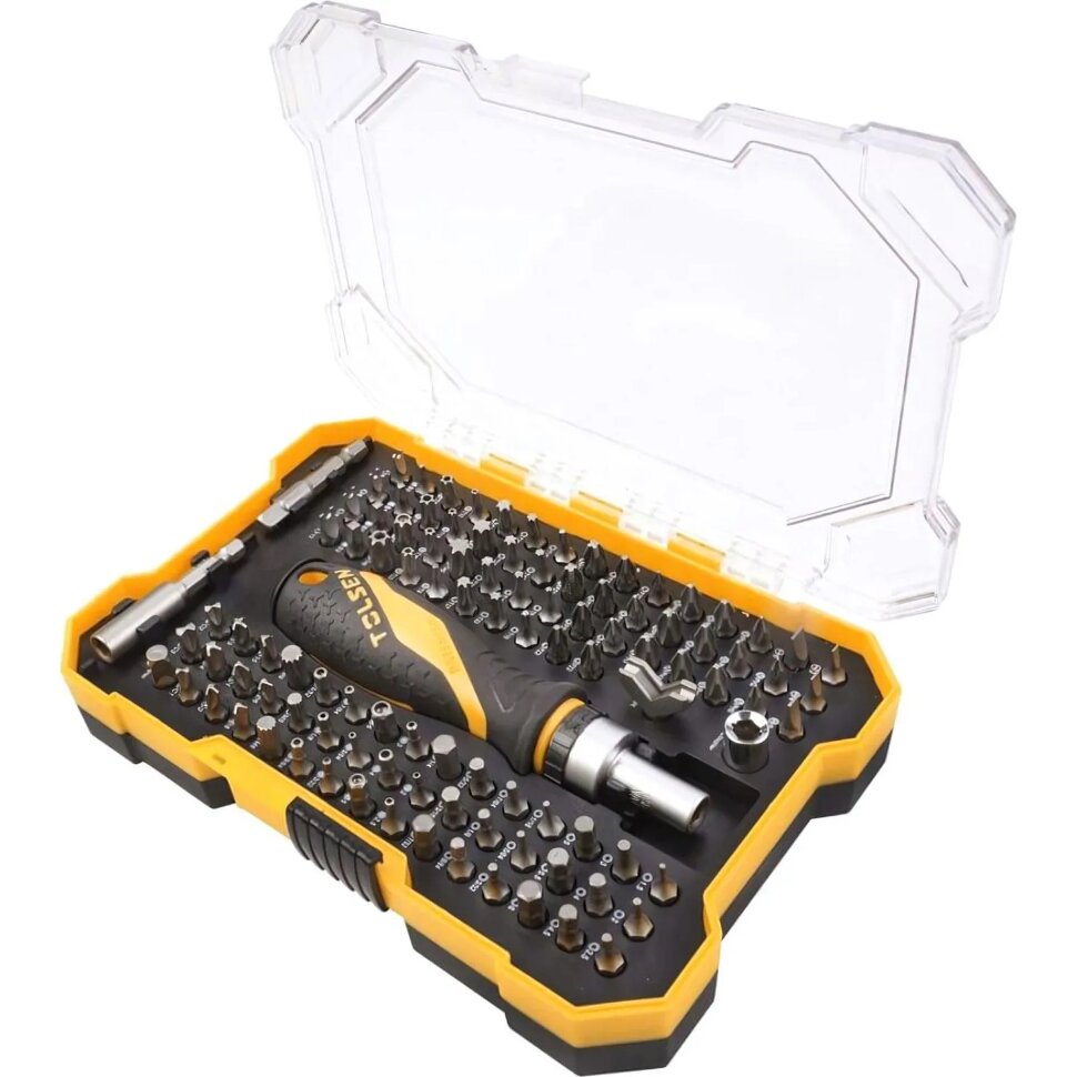 Набор бит 1/4, PH, PZ, Hex, Torx, Slotted, 105 предметов TOLSEN TT20188, 1955491