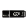 Флеш-память Smartbuy Glossy, 8Gb, USB 2.0, чер, SB8GBGS-K, 445919