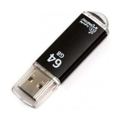 Флеш-память Smartbuy V-Cut, 64Gb, USB 2.0, чер, SB64GBVC-K, 896125