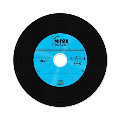 Носители информации CD-R, 52x, Mirex Maestro, Slim/5, UL120120A8F, 1200902