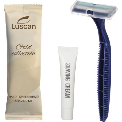 Набор бритвенный Luscan Gold Collection ПЭ, 200шт/наб, 2039447