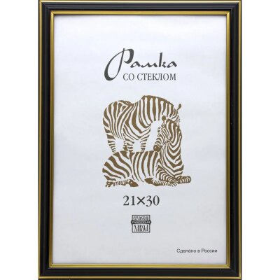 Рамка пластиковая А4 черного цвета 308, 726675