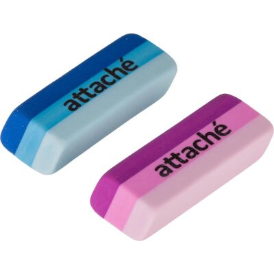 Ластик Attache прямоуг. скош., 49x19x8 мм, термопл.каучук, ассорти, 1557376