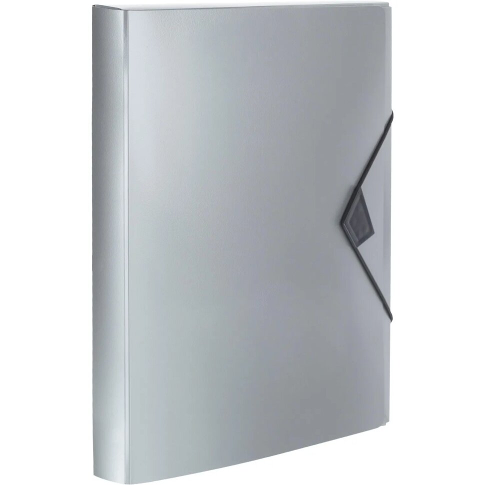 Папка на резинках Attache Metallics А4 800мкм, 40мм, серый, 1688150