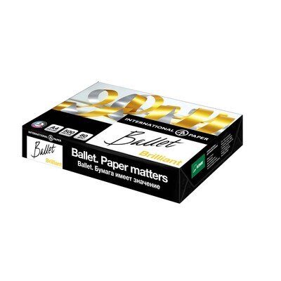 Бумага для офисной техники Ballet Brilliant А4  80 г/кв.м  белизна 168% CIE  500 листов ,  434199