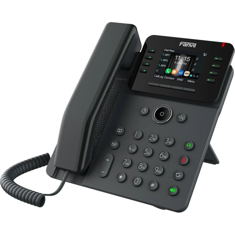 IP-телефон Fanvil V62G, 12 SIP,2,8,320x240 Цв.экр,POE,БП в комп.,2x1 Gbps, 2200918