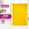 Скоросшиватель пластиковый A4 Attache желтый 10шт/уп Россия, 495379