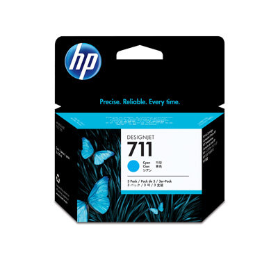Картридж струйный HP 711 CZ134A гол. для DgnJ T120/520 (3шт/уп), 316330
