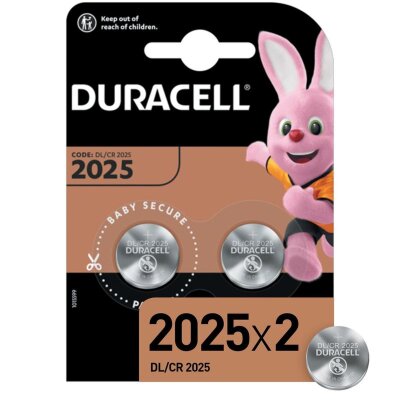 Батарейка DURACELL CR2025 литий бл/2шт, 896305