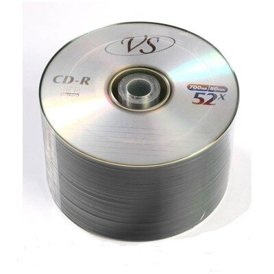 Носители информации CD-R, 52x, VS, Bulk/50, VSCDRB5003, 166391