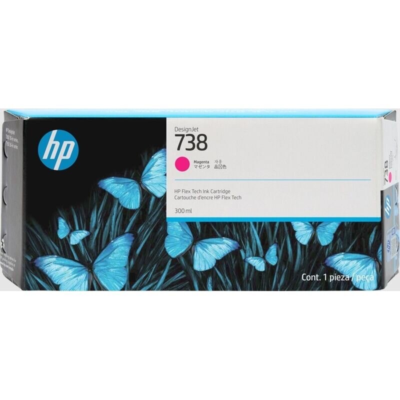 Картридж струйный HP 738XL Пурпурный/Magenta, 300 мл (676M7A), 2182300