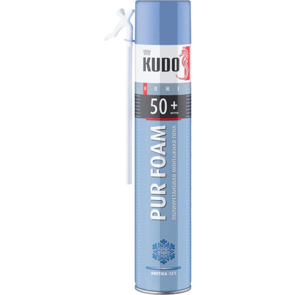 Пена монтажная бытовая Kudo Home 50+, всесезонная, 1000 мл 135156, 1500732
